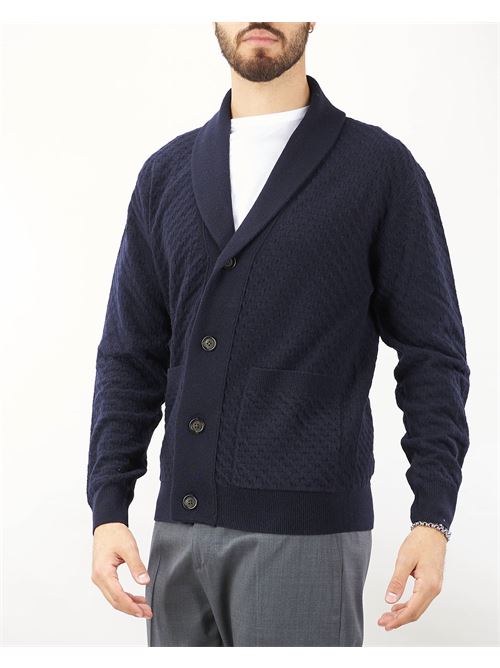 Jacquard wool cardigan Paolo Pecora PAOLO PECORA | Cardigan | A064F0026728